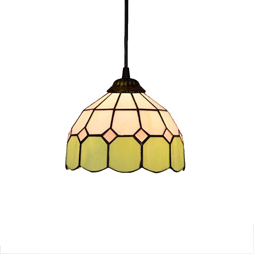 Éclairage de pendentif pour corridor cafe bar dining room rétro vert 8"