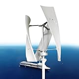 【TURBINA EÓLICA VERTICAL】Las palas de la turbina eólica incorporan fibras de nailon reforzadas, lo que les confiere mayor resistencia y capacidad antiviento. Su diseño aerodinámico y estructural optimizado permite un alto aprovechamiento de la energía eólica. La turbina puede arrancar con una brisa y adaptarse al viento 360°, sin necesidad de sistemas de orientación.