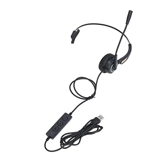 Gazaar Fone de ouvido de atendimento ao cliente, para escritório, atendimento ao cliente, com cancelamento de ruído, com fio, ergonômico, para telemarketing de escritório