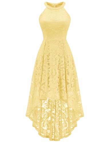 Dressystar halter floral lace cocktail dress