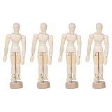Tofficu Articulated Wooden Mannequin Hand Model 5.51 Inch Movable Joints Artist Desk Ornament for Sketching Drawing Crafting and Doll Making