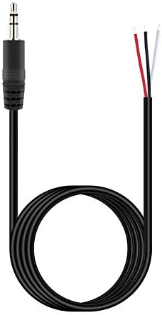 Fancasee 6 ft Replacement 3.5mm Male Plug to Bare Wire Open End TRS 3 Pole Stereo 1/8" 3.5mm Plug Jack Connector Audio Cable for Headphone Headset Earphone Cable Repair