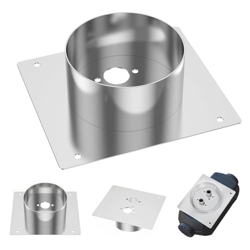Puniama Plaque de Tourelle pour Chauffage Diesel 60 mm de Hauteur, Accessoires de Chauffage Diesel en Acier Inoxydable, Plaque de Montage pour Chauffage Diesel, Plaque...