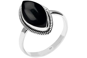 Black Onyx Stone Ring Size 10