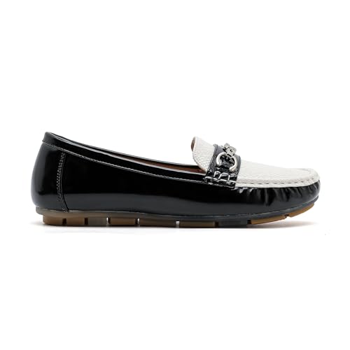 Image of Women's Business Loafers Work Casual Flats Shoes Lightweight Penny PU Leather Slip On Walking Shoes