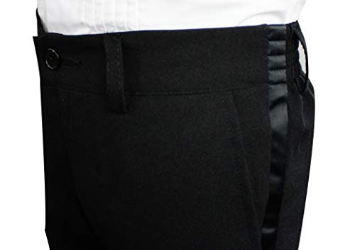 Luca Gabriel Toddler Boys' 5 Piece Classic Fit Formal Suit Bowtie Set - Size 3T Black #TOP2