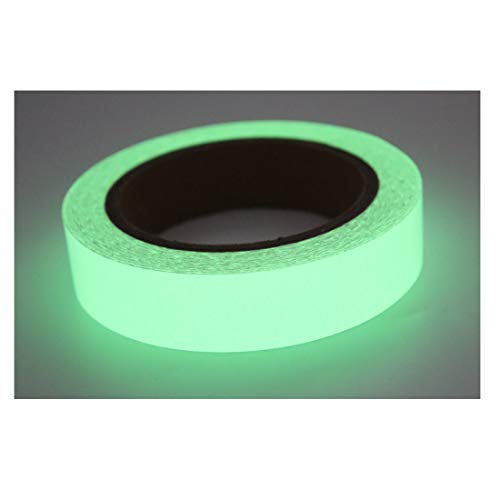 Furnrubden Glow in The Dark Tape - 1 Inchx30 FT - Halloween Glow Gaffer Duct Tape, Neon Fluorescent Glow Dark Tape for photoluminescent/Emergency Safety Egress Markers Stairs, Walls, Steps, exit Sign