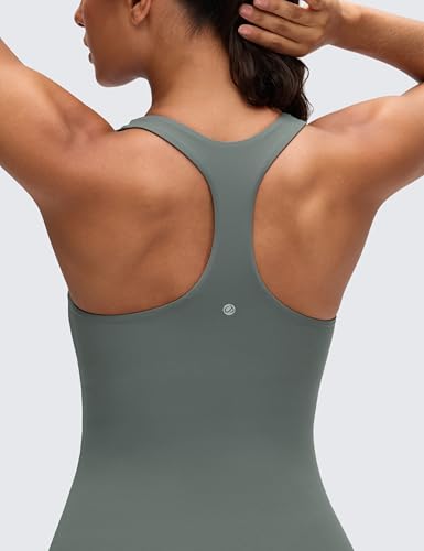 Image of CRZ YOGA Butterluxe Racerback Tank Tops | Light Support, Built in Bra, Removable Pads, Yoga, Extremely Soft, Scoop Neck, for Women