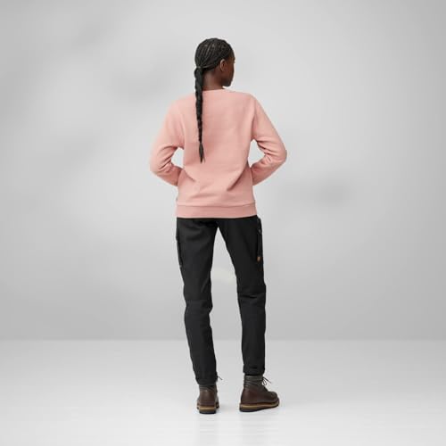 Image of Fjallraven Logo Sweater Women's Sweatshirt - Soft Fleece, Classic Crewneck, Organic Cotton Blend - Hiking, Travel