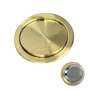 Generic Mülleimerdeckel Gold Edelstahl LS8 Rund