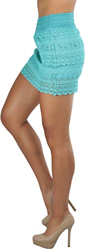 ToBeInStyle Women’s Spring and Summer Above Knee Length Lace Lined Knit Skirts3