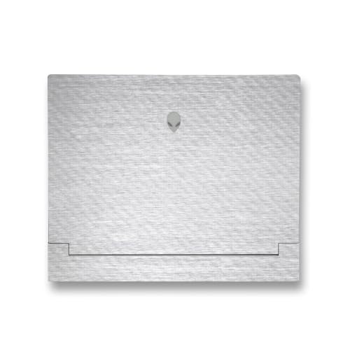 Image of MightySkins Carbon Fiber Skin Compatible with Alienware X14 R2 (2023) Full Wrap Kit - Brushed Aluminium | Protective, Durable Textured Carbon Fiber Finish | Easy to Apply | Made in The USA