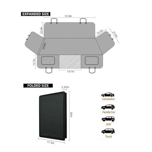 Back Seat Extender,Dog Car Seat Cover with Hard Bottom Holds 330lbs, Camping Air Mattress, Hammock Travel Bed,Non Inflatable Car Bed Mattress for Car SUV Truck, Black Back Seat Extender,Dog Car Seat Cover with Hard Bottom Holds 330lbs, Camping Air Mattress, Hammock Travel Bed,Non Inflatable Car Bed Mattress for Car SUV Truck, Black