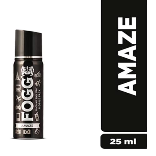FOGG Men & Women Body Spray Pocket Deo, Charm, Happy, Dash, Nice & Relish 25Ml X 6 Liquid Fresh Scent Deodorant Spray - & (150 Ml, Pack Of 6)