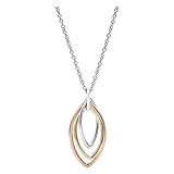 Fossil Collar For Mujeres, Length: 17.7 Cm + 19 Cm Gold, Rose Gold, Silver, Tri-Tone Cz, Stainless Steel Necklace, JF02779998