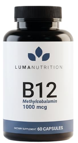 Luma Nutrition 60-capsule bottle at 1,000mcg methylcobalamin — the thinnest specification sheet in this comparison