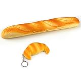 Aatacas Soft Toast Bread Baguette Shape Anti-Skid Keyboard Wrist Rest Support for Office,Computer,Laptop& Mac,Slow Bounces Back Foam for Easy Typing & Pain Relief