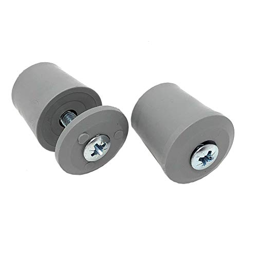 DIWARO.® Rolladenstopper Set | 20 mm | Farbe grau | mit Verschlusskappe und Schraube | Material Kunststoff | für Endleiste, Endschiene