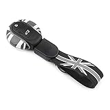  QIDIAN Auto Fernbedienung Smart Key Fob Koffer Schlüsselanhänger Halterung Keychian für Mini Cooper S ONE JCW F54 F55 F56 F57 F60 Countryman Car Styling Zubehör (Gray Union Jack)