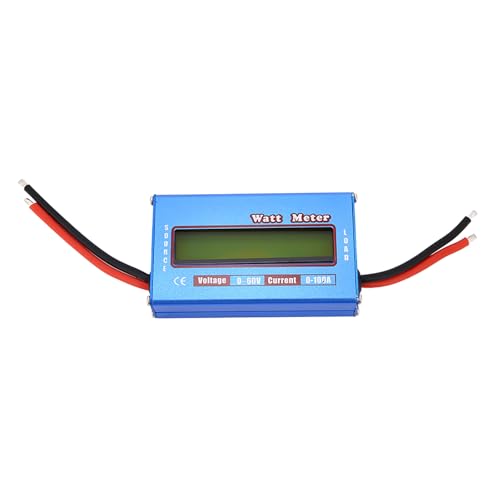 POCREATION RC Digital Watt Meter, DC 60V/100A Power Analyzer Digital LCD Balance Battery Voltage Checker Watt Volt Amp Meter