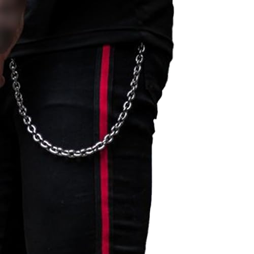 Men's Side Striped Jeans High Rise Stretch Skinny Men Jean Slim Ripped Tapered Leg Denim Pants4