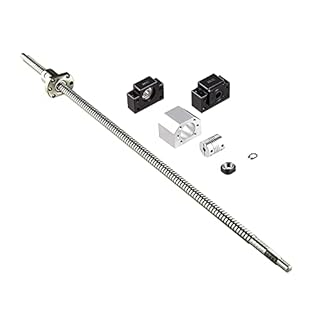 ANWOK SFU1605 Ballscrew 16mm 1500mm with Metal Deflector Ball Screw nut + BK/BF12 End Supports+1pcs Coupler with end Machining for CNC Route Grinding Machine