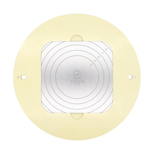 VFIUME 12 PVC Plastic Pottery Wheel Bat System with 6 Replaceable 1.5mm Aluminum Alloy Plates 2 Sets Fixing Screws & Anti-Vibration Pads for Ceramic Artists Potters Clay Throwing