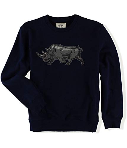 Ecko Unltd. Mens Embroidered Rhino Sweatshirt, Blue, X-Small