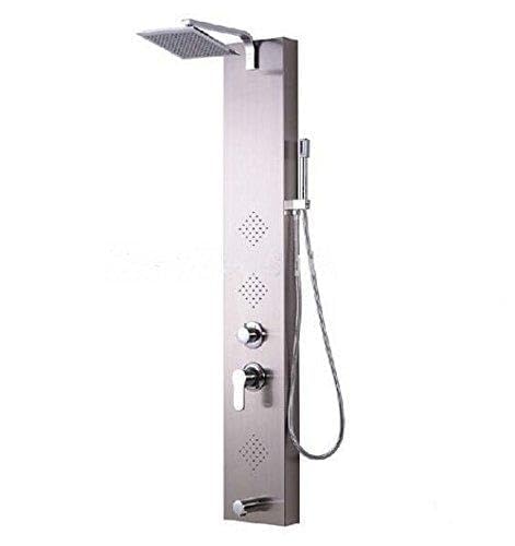 Gowe 20,3 cm LED soffione in ottone, colonna doccia idromassaggio vasca miscelatore doccia pannello
