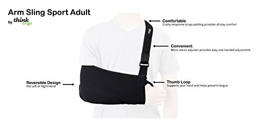 Think Ergo Arm Sling Sport -Adjustable Arm for Shoulder & Rotator Cuff Support