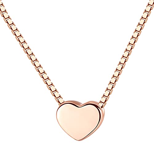Collier Rose TQHGM : Pendentif Féminin Fin en Maille Boîte, Bijou Chic Fabriqué en Chine