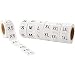 Sizing Stickers - 3500-Piece Size Labels, Adhesive Apparel Circle Stickers, Clothing Stickers, Retail Size Stickers, for Shop, T-Shirt, Coat, Assorted Size Labels, 7 Rolls, White, 1 Inch Diameter