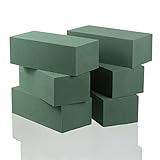 Royal Imports Floral Schaumstoffblöcke nass trocken für frische oder künstliche Blumenarrangements, Floristen-Styrafoam-Ziegel, 6 Stück, grün