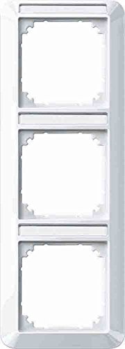 Preisvergleich Produktbild Merten 385319 1-M-Rahmen, 3-fach m.Schriftfeld f.senkr.Montage reinweiss