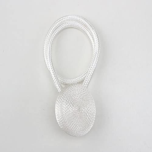 Alzapaños para cortinas magnéticos OUdini para decorar las ventanas del salón con perlas blancas