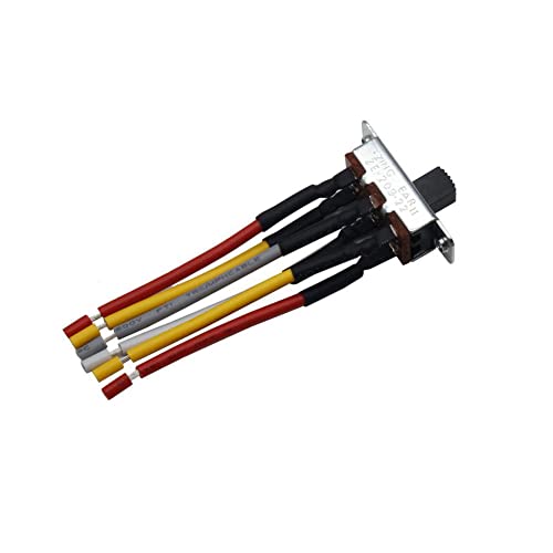 Toggle Switch with Wire Replaces E-209-22 SL13B for Ceiling Fan 3A 250VAC/6A 125VAC Double Pole/Double Throw Slide Switch Transfer Switch