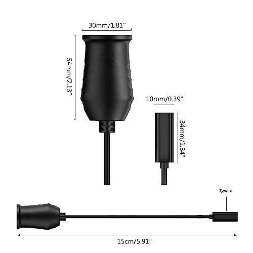 USB C To Car Cigarette-Lighter Cable Converter 9V/12V/15V/20V 65W USBC Charger Use In-Vehicle Electrical Devices ABS Female Converter Cable 9V/12V/15V/20V 65W USBC Charger Use In-Vehicle Electrical