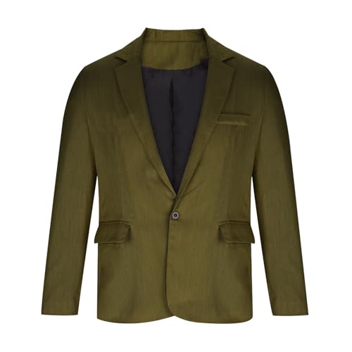 Men's One Button Suit Jacket Solid Color Casual Business Elegant Blazers Slim Fit Lightweight Sport Coat Blazer2