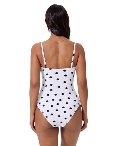 Image of SUUKSESS Women Sexy One Piece Swimsuit Tummy Control Square Neck Bathing Suit