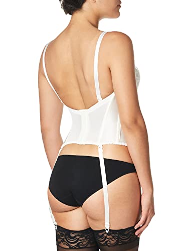 Carnival Womens Low Plunge Backless Tuxedo Lace Corset Bras, Ivory, 38D Us #TOP2