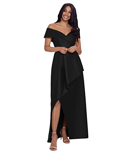 ワンピース Orga offshoulder dress black Strapless Organza Ball Gown With Off The Shoulder Neckline