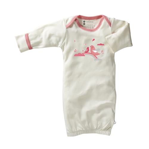 Image of Babysoy Illustrated Organic Bundler Newborn Gown (3-6 Months, Magpie)