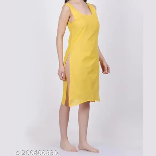 Image of Cotton Inner Slip camesoli for Women, Full Length Inner for Chikankari Kurti, Women Indoor Dress Cotton Sleeveless camesole,Holi Outfit