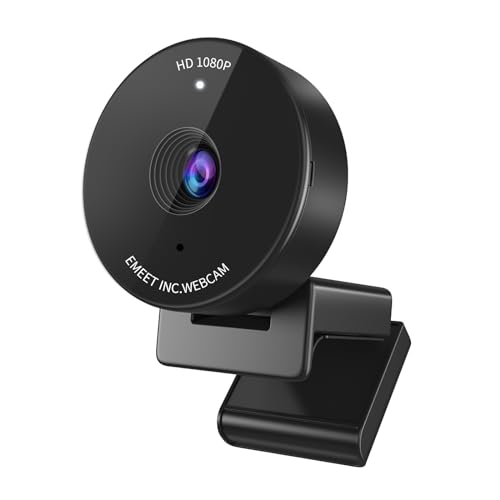 EMEET C950 Webcam for PC, 1080P Webcam with Microphone&Privacy Cover, Auto Light Correction, 70° FOV for Personal Use, Plug&Play Web Cam Protect Data, Perfect for Office Professionals&Remote Workers