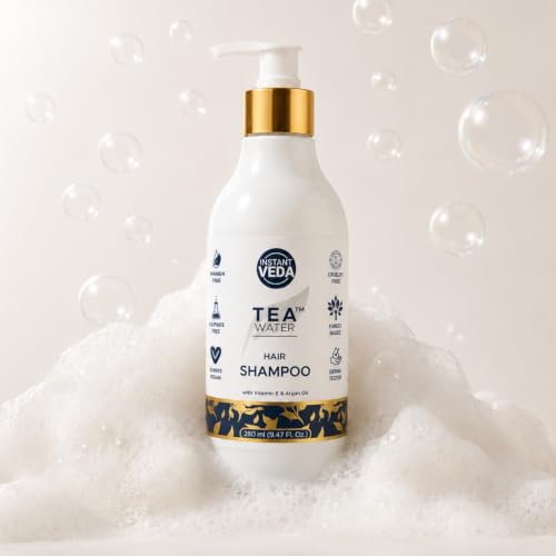 Image of Tea Water Anti-Hair Fall Shampoo | Prevents Dandruff, Strengthens Weak Roots & Reduces Breakage | With Shikakai, Bhringraj, Reetha & Neem Infused in Tea Water | Paraben & Sulphate Free, pH Balanced Shampoo for Women & Men | 280 ml