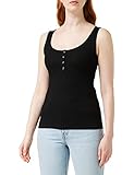 PIECES Damen pckitte tanktop Noos Bc T Shirt, Schwarz, XL EU