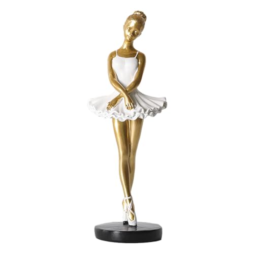 Jingyash Estatua de Bailarina Moderna, Figura de Bailarina de Ballet de Resina, Escultura de Arte de Pose de Ballet, Estatua Decorativa para Decoración del Hogar Mesa Dormitorio Sala de Estar Regalo