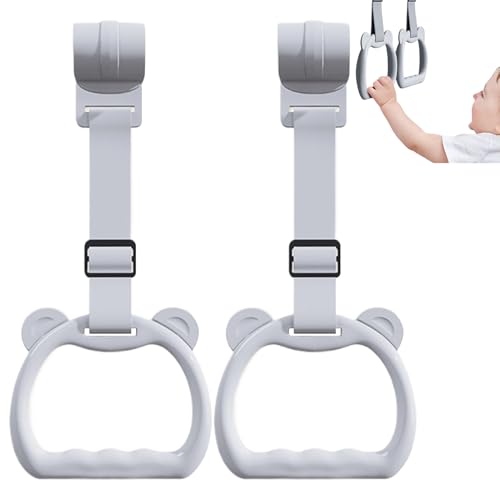 Anillos suaves para dominadas, 2 juguetes colgantes para cuna, herramienta de entrenamiento con correa ajustable, accesorio de ejercicio, equipo de parque infantil con agarre seguro, kit de desarrollo