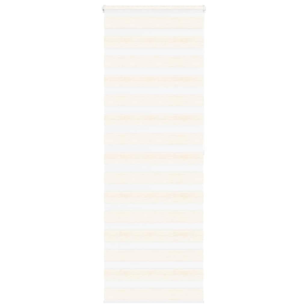 Store enrouleur double beige marbré 90 x 200 cm 100 % polyester - Store vénitien zèbre sans perçage Klemmfix pour salon, chambre à coucher, bureau