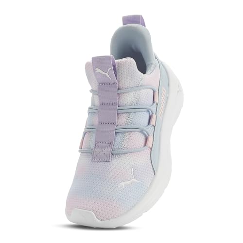 Image of PUMA Unisex-Child Softride One4all 2.0 Shoes, Haute Tropic- White-Light Lavender AH26, 2.5, Little Kid